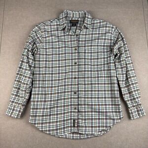 Woolrich Flannel Shirt Womens S Multicolor Plaid Button Front Long Sleeve Cotton